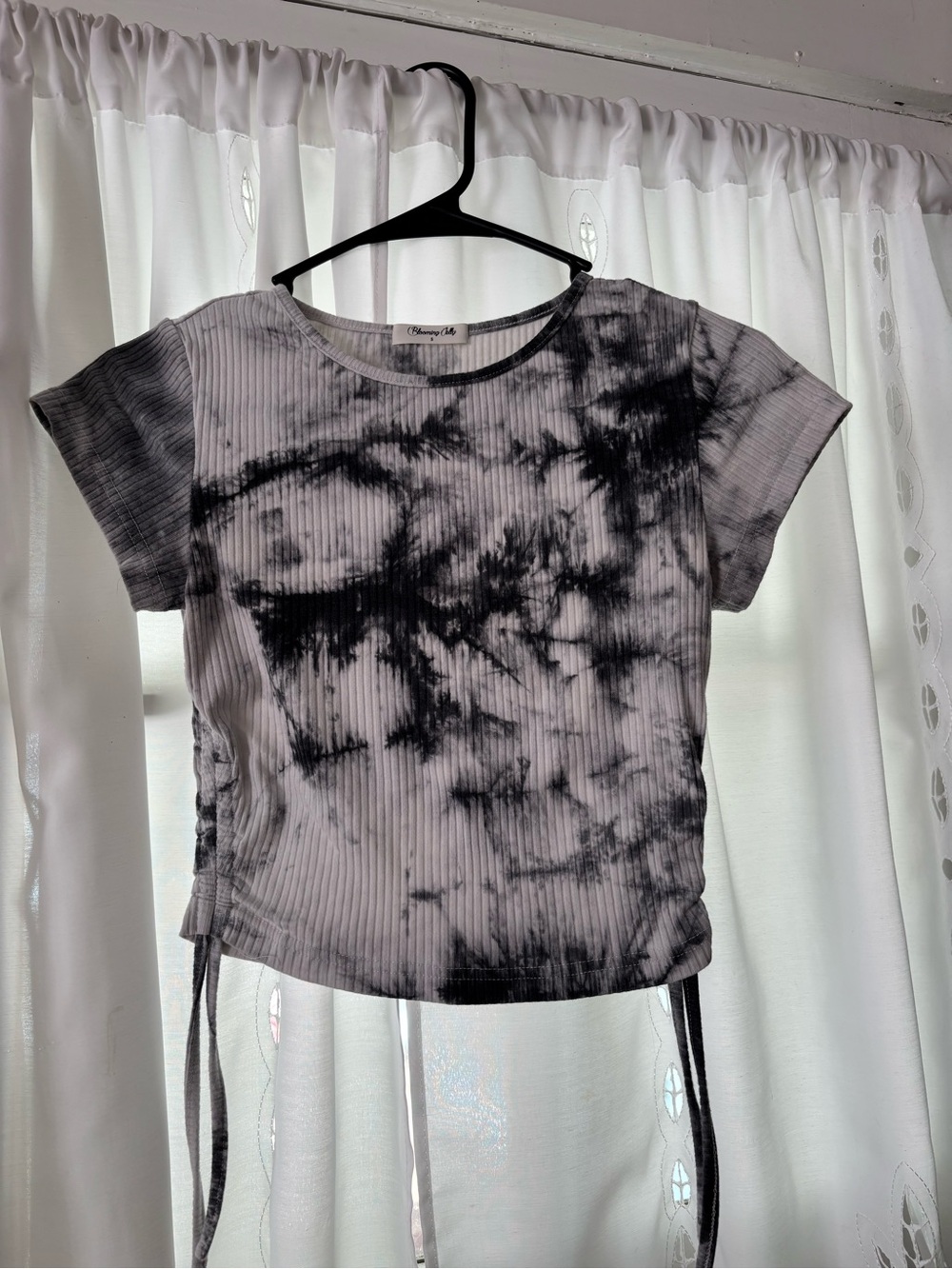 Women’s Tie-Dye Short Sleeve Ribbed Top